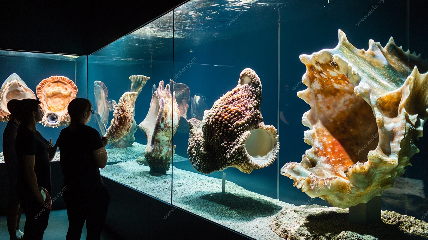 参观贝类标本展