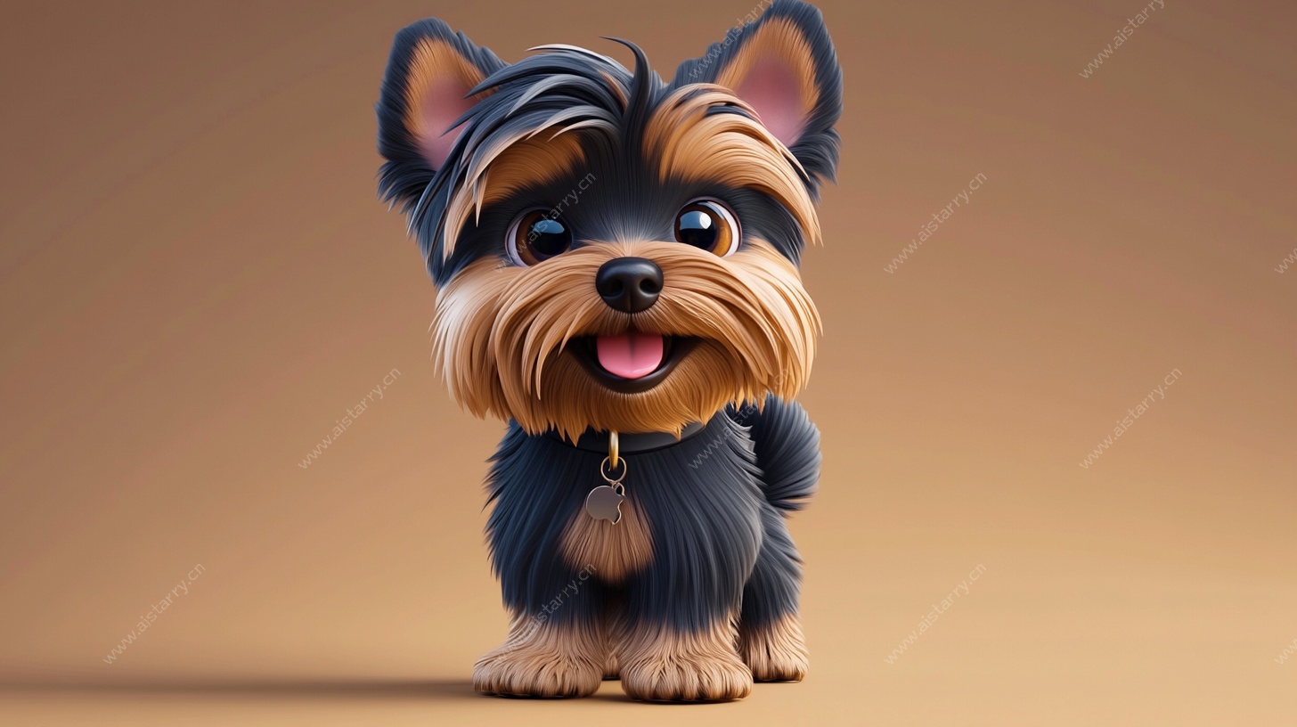 可爱约克夏萌宠形象