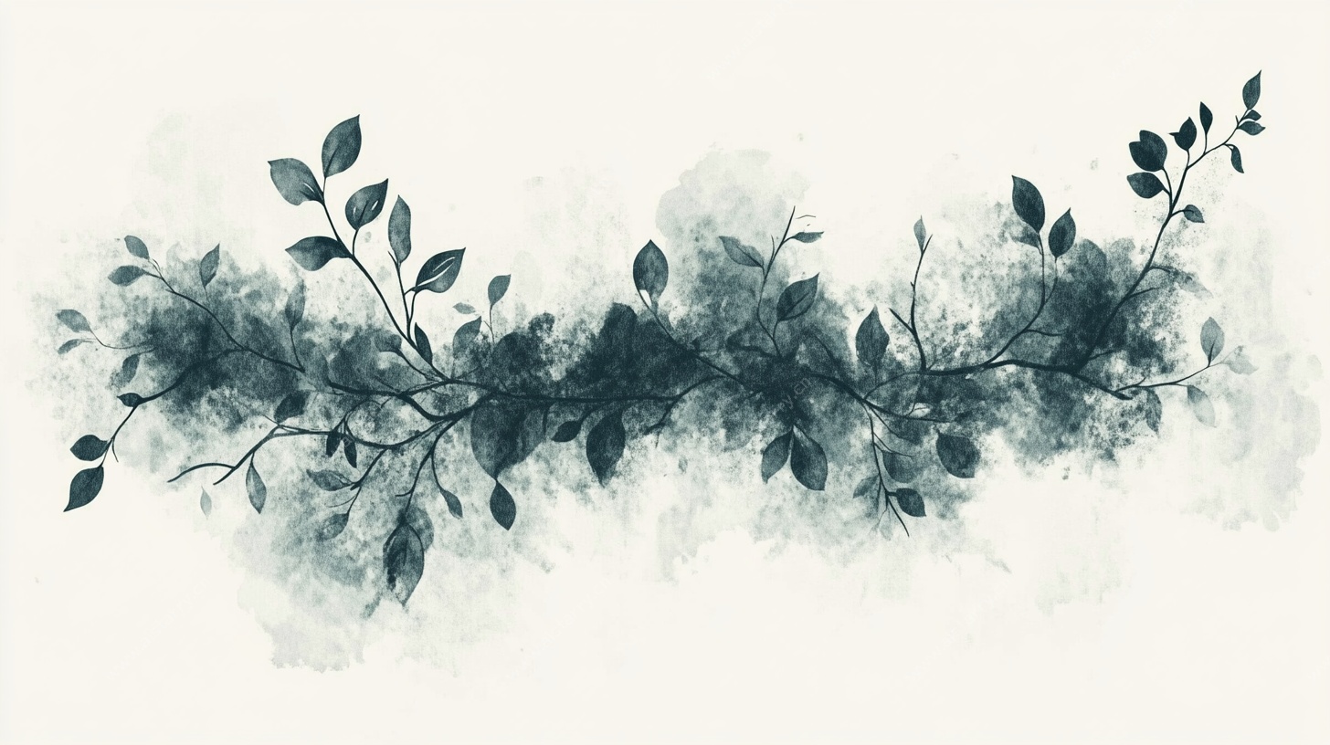 水墨枝叶装饰画