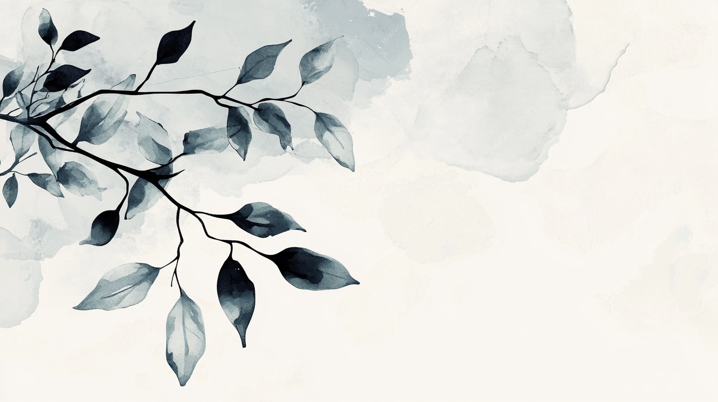 水墨枝叶图