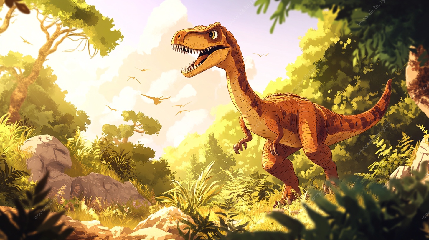 森林中的威猛恐龙