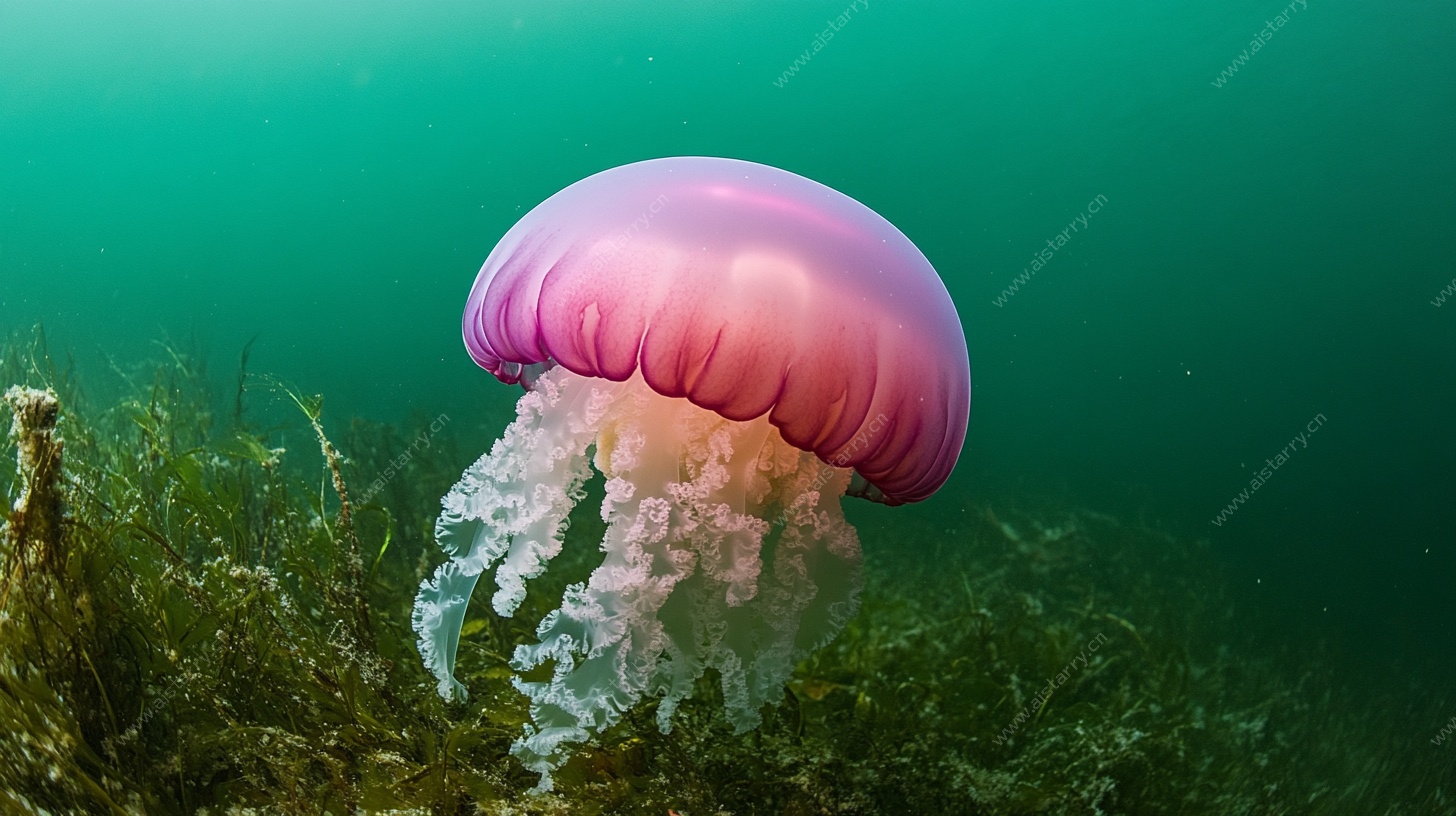 梦幻紫水母悠游海底世界