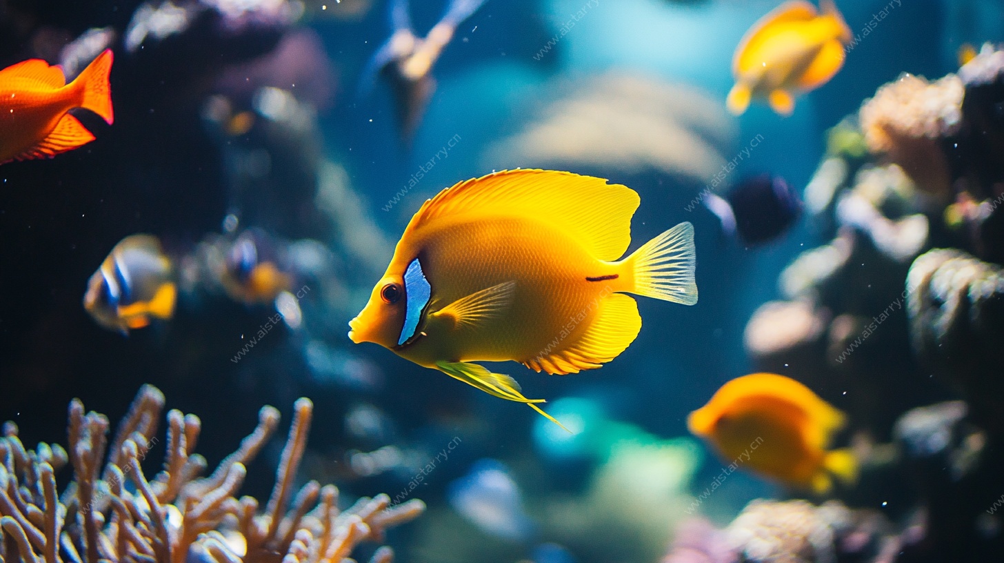 热带鱼畅游绚丽海底世界