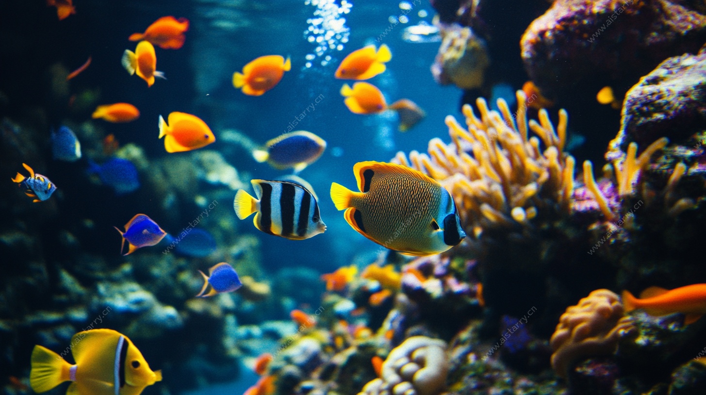 缤纷海底世界热带鱼群