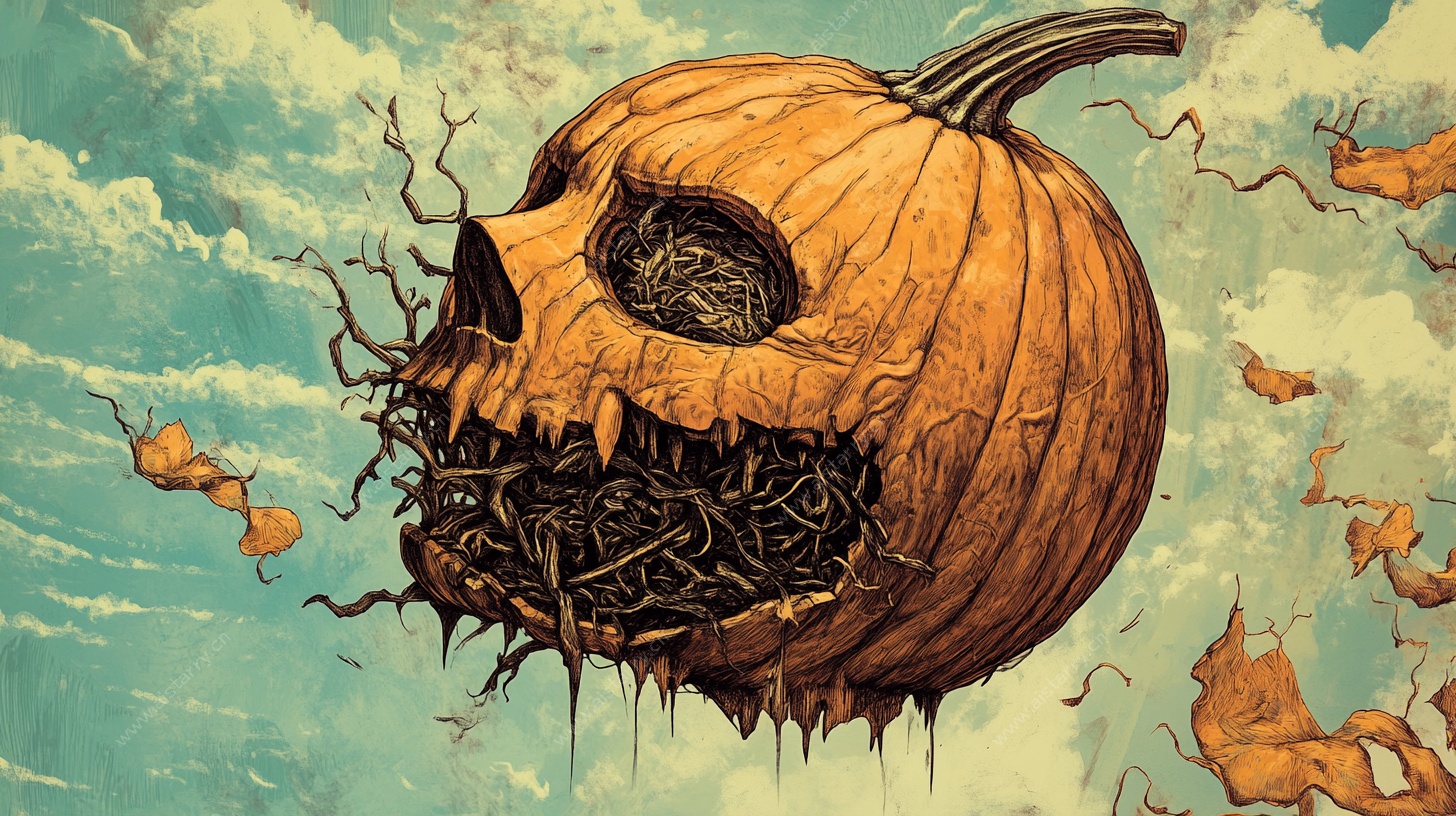 诡异南瓜头插画