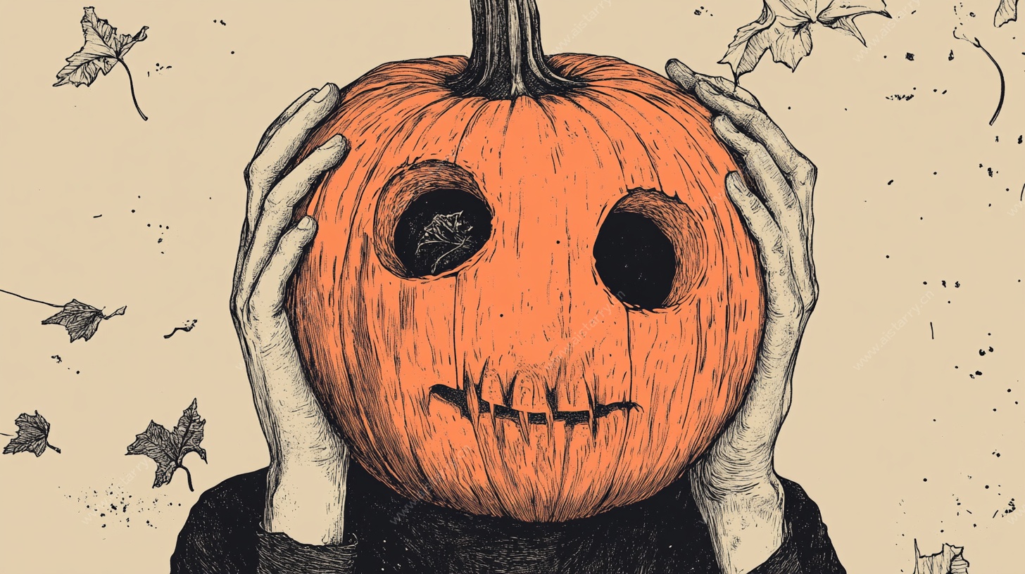 南瓜头怪人插画
