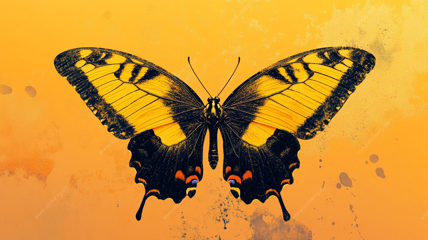 水墨风蝴蝶艺术图像