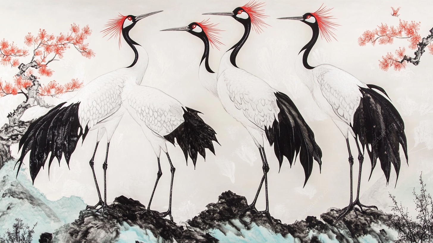 丹顶鹤图