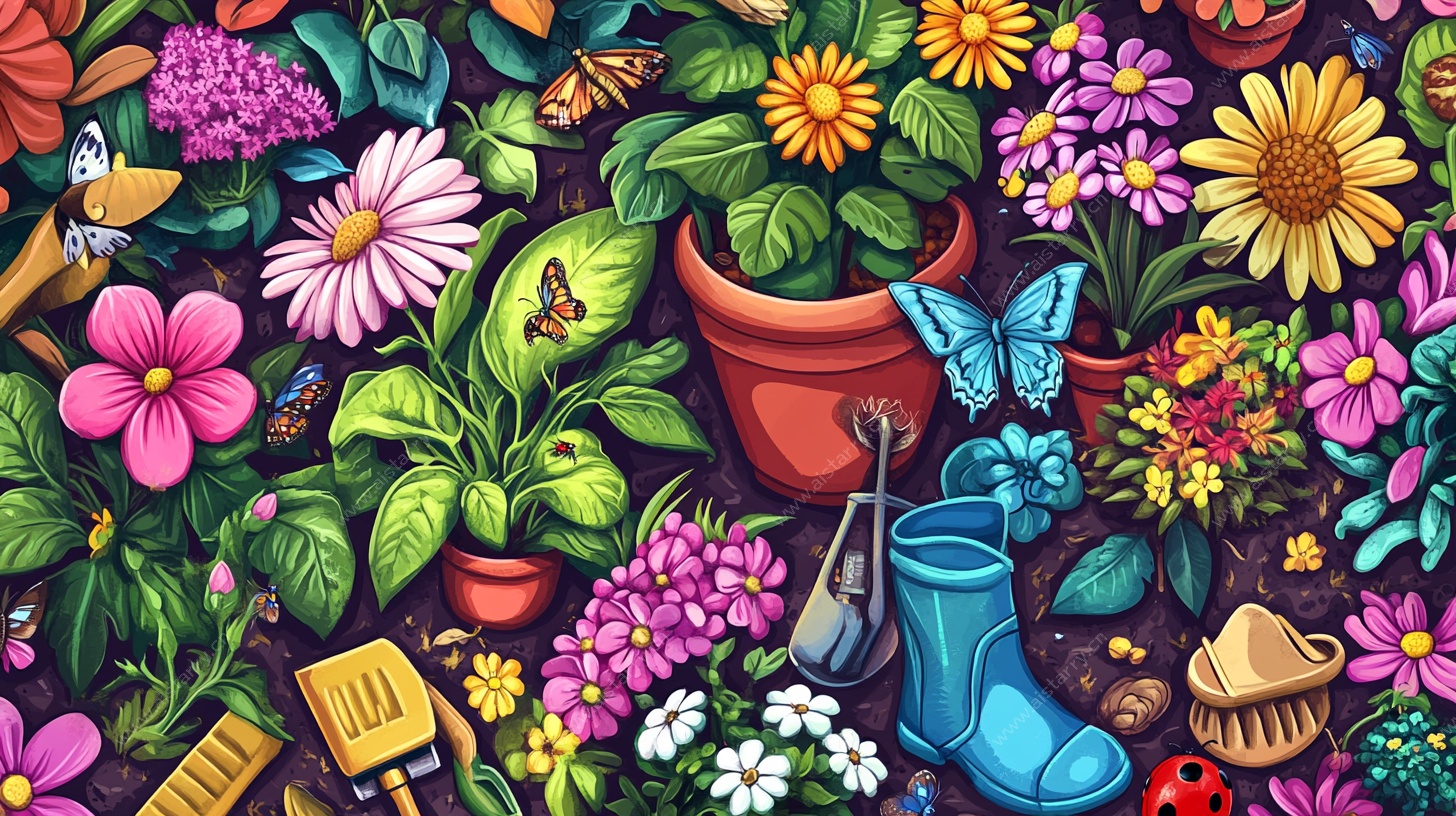 缤纷多彩的园艺插画世界