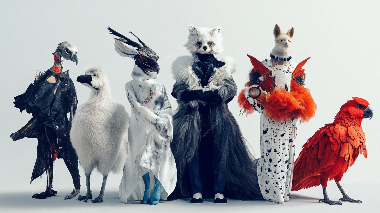 动物时尚秀造型艺术照