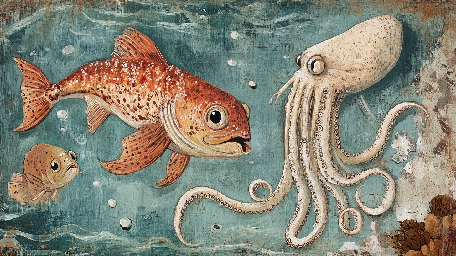 海洋生物奇幻绘景