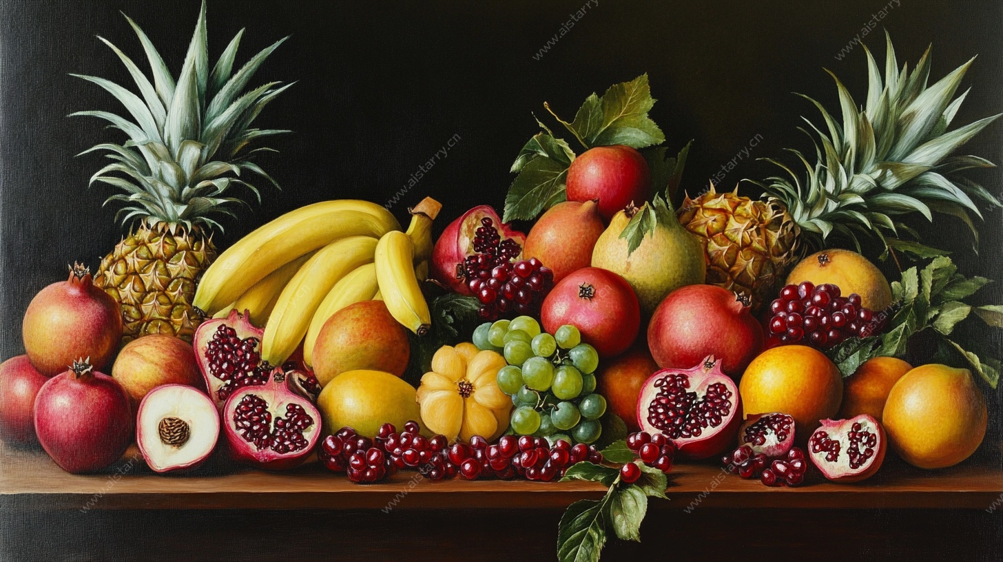 水果静物油画