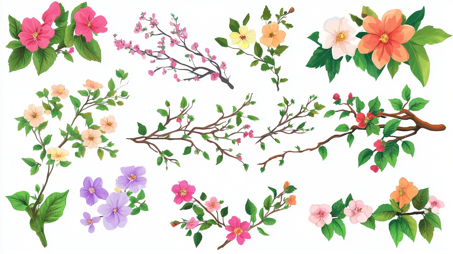 多彩花卉植物素材集