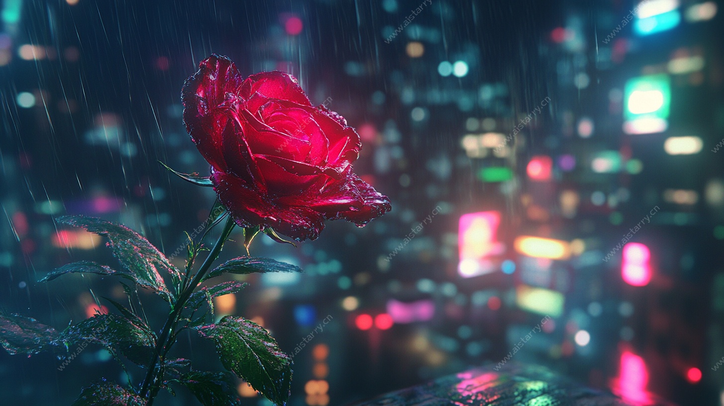 雨夜红玫瑰的都市浪漫