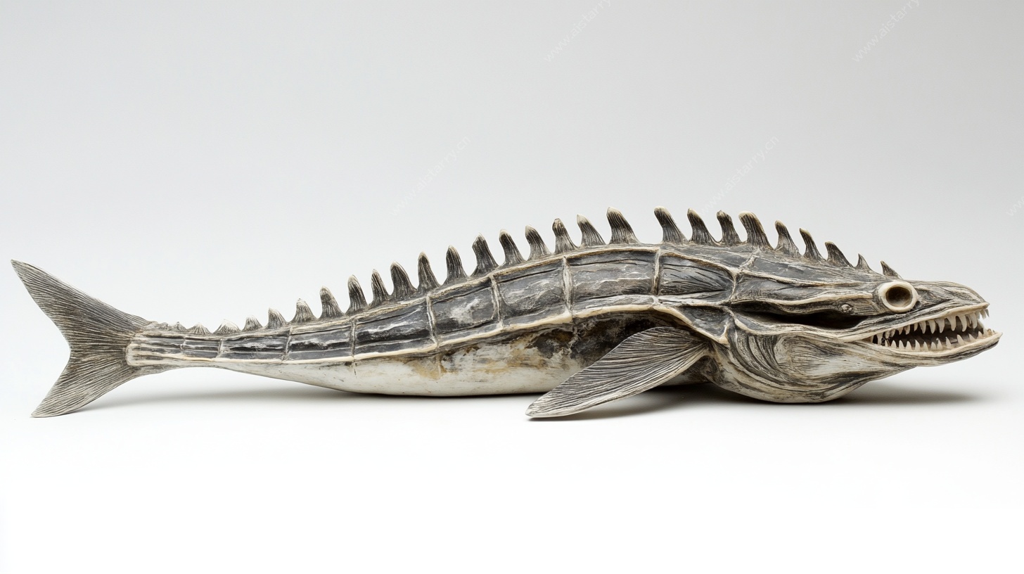金属鱼骨雕塑艺术品