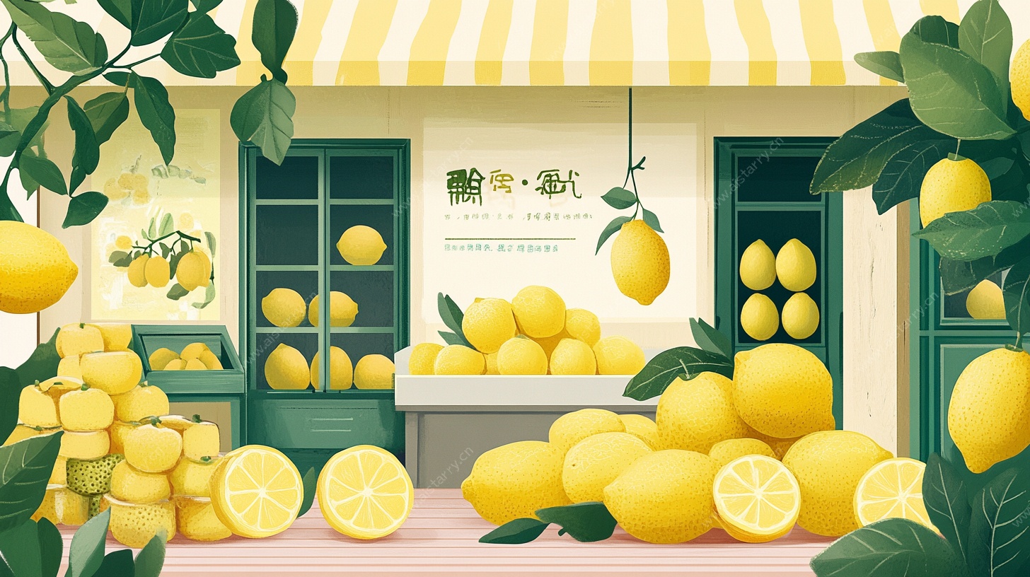 柠檬小店插画