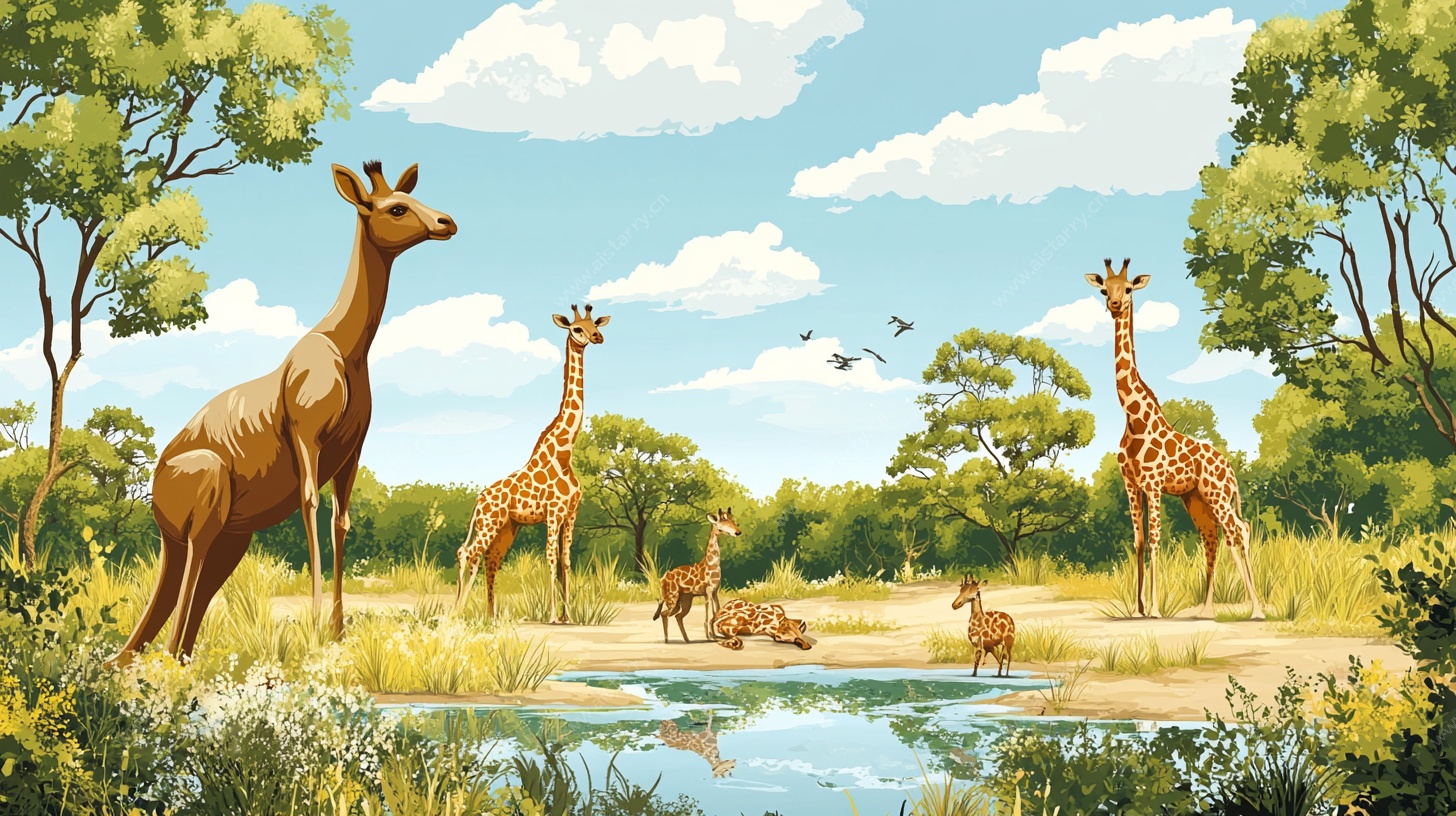 草原上的动物聚会