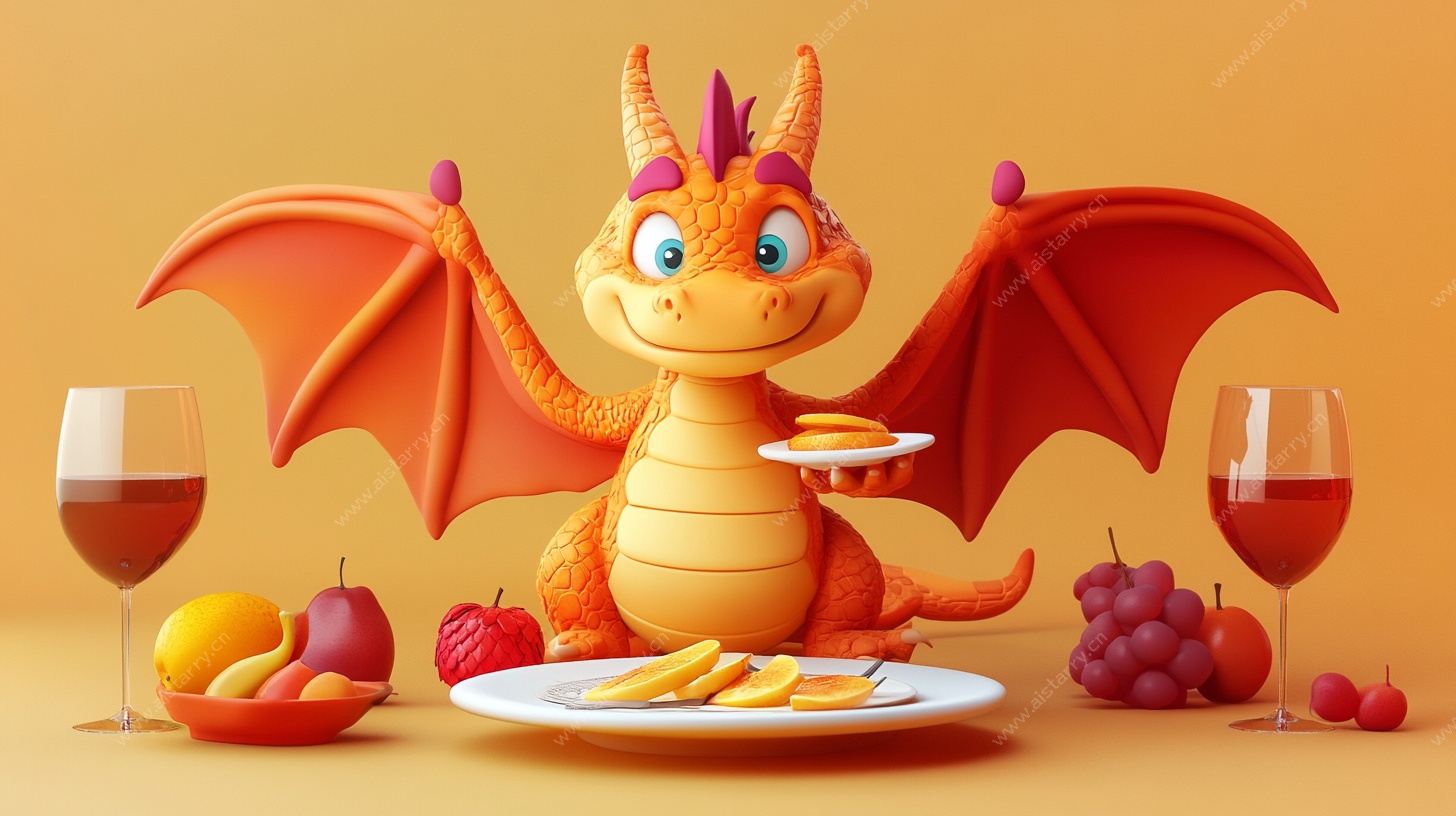 萌龙享美食欢乐时光