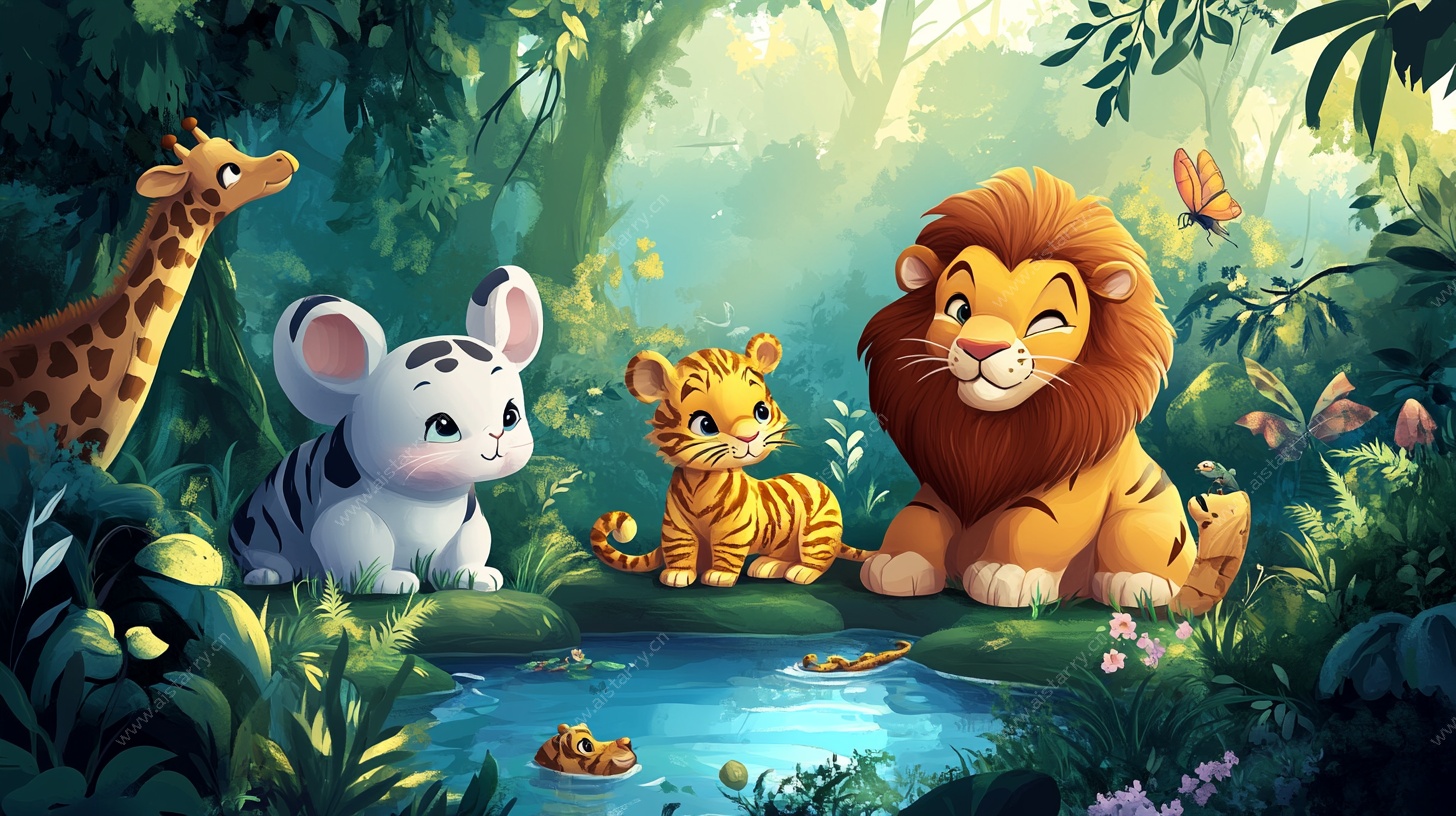 森林中的动物聚会
