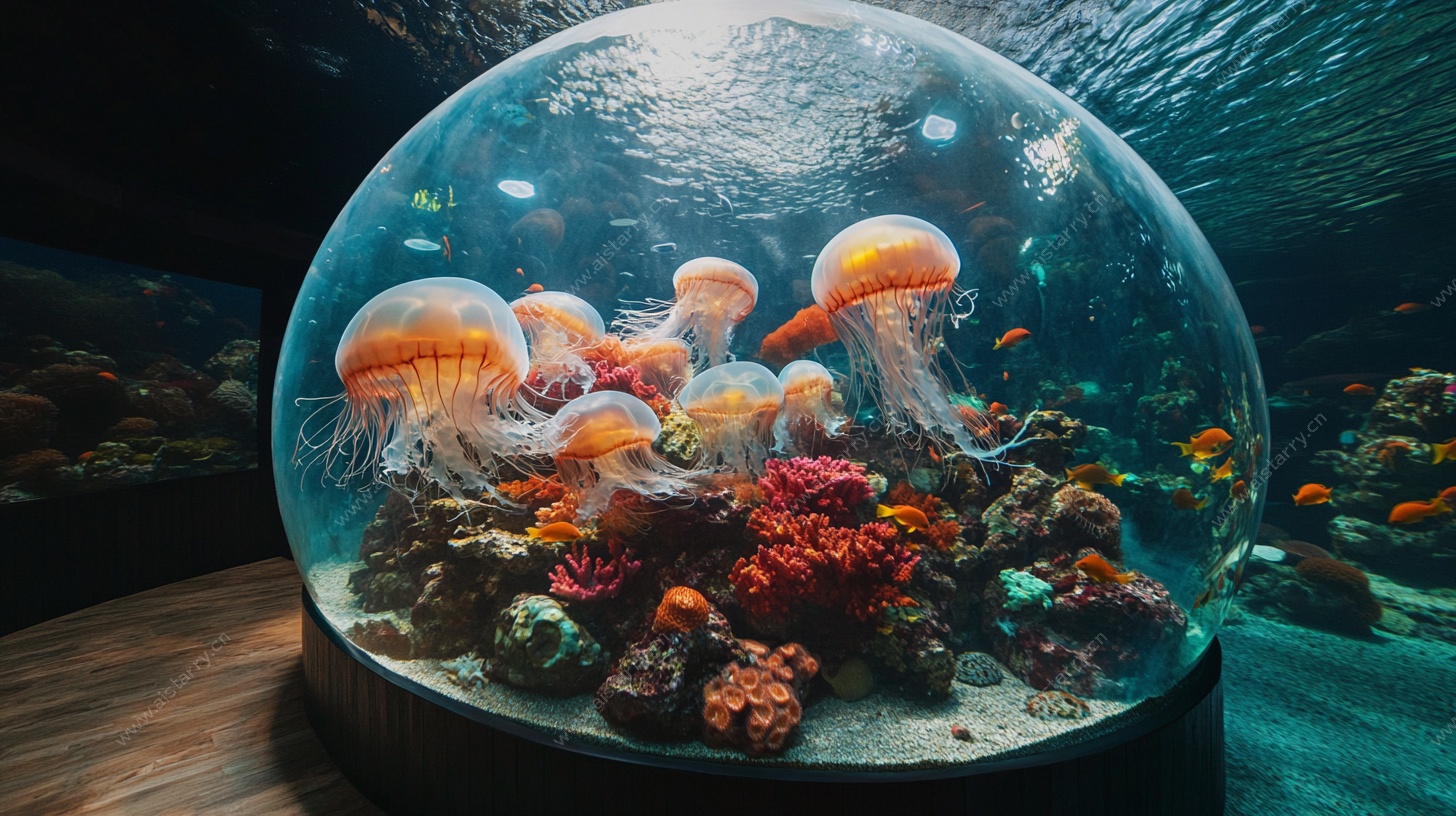 梦幻水母玻璃缸景观