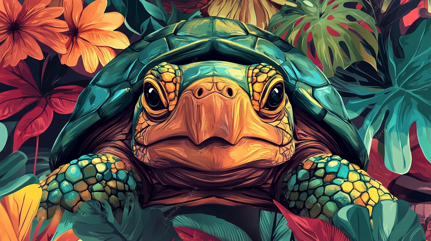 热带海龟的奇幻植物世界
