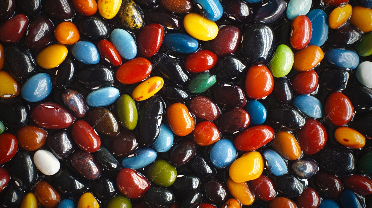 多彩糖果豆特写
