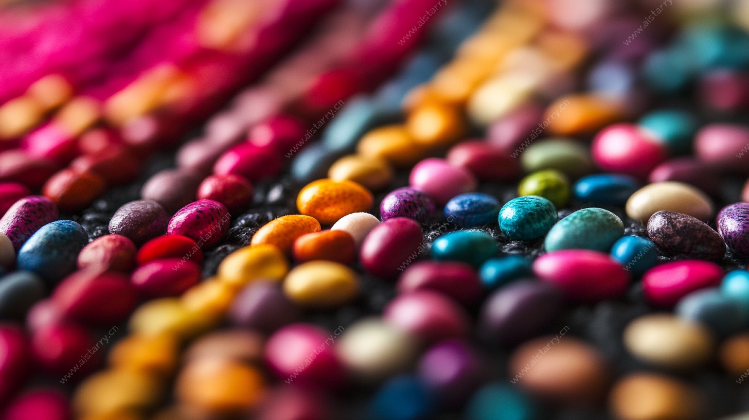 多彩糖果微距特写画面