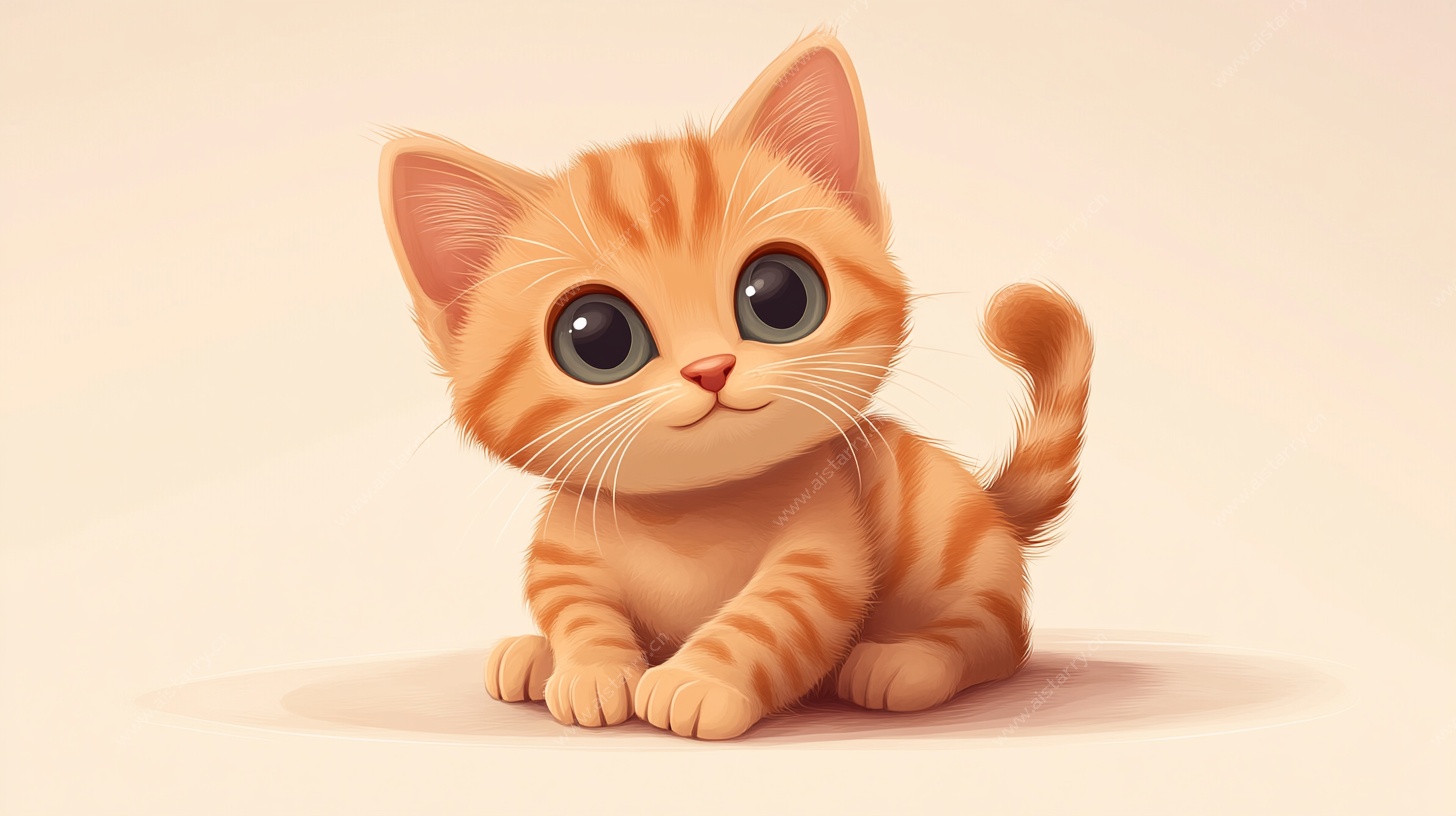 可爱橘色小猫咪萌趣图