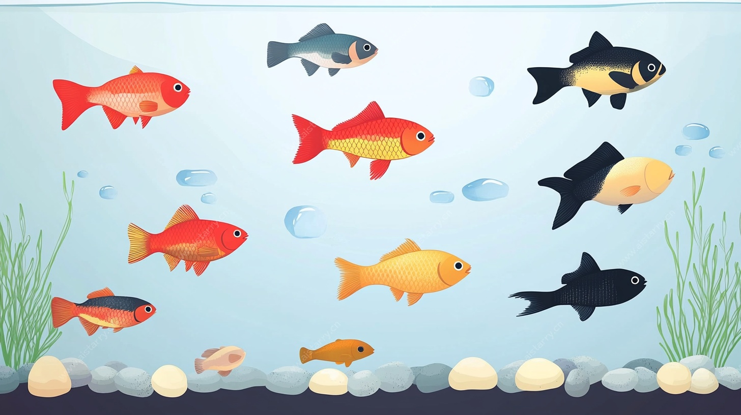 畅游的多彩鱼儿