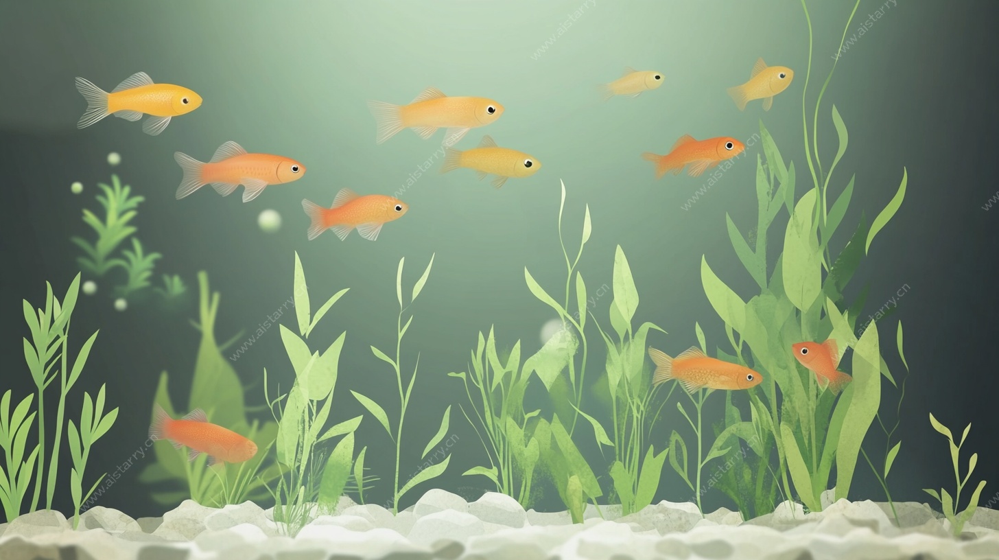 水下金鱼嬉戏图