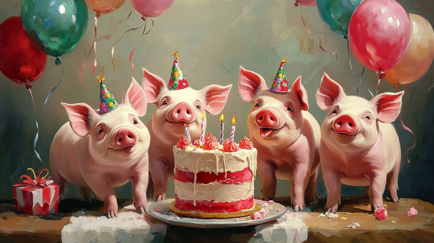 小猪们的欢乐生日派对