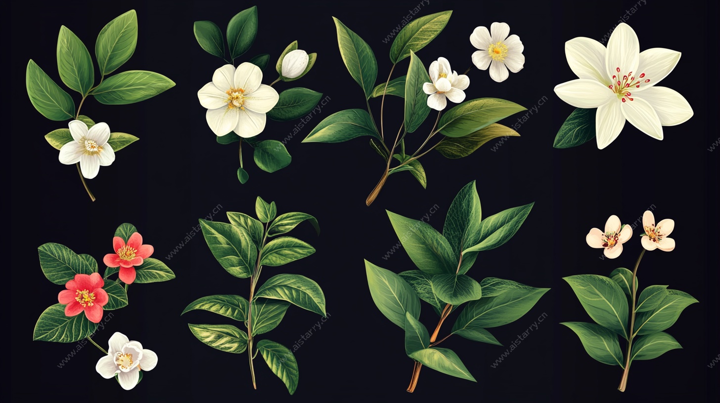 手绘花卉植物插画集