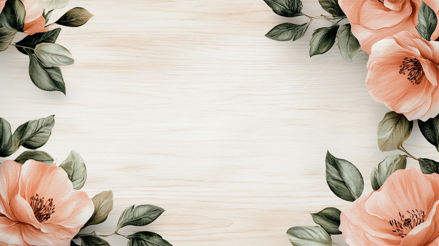 花卉装饰木质背景图