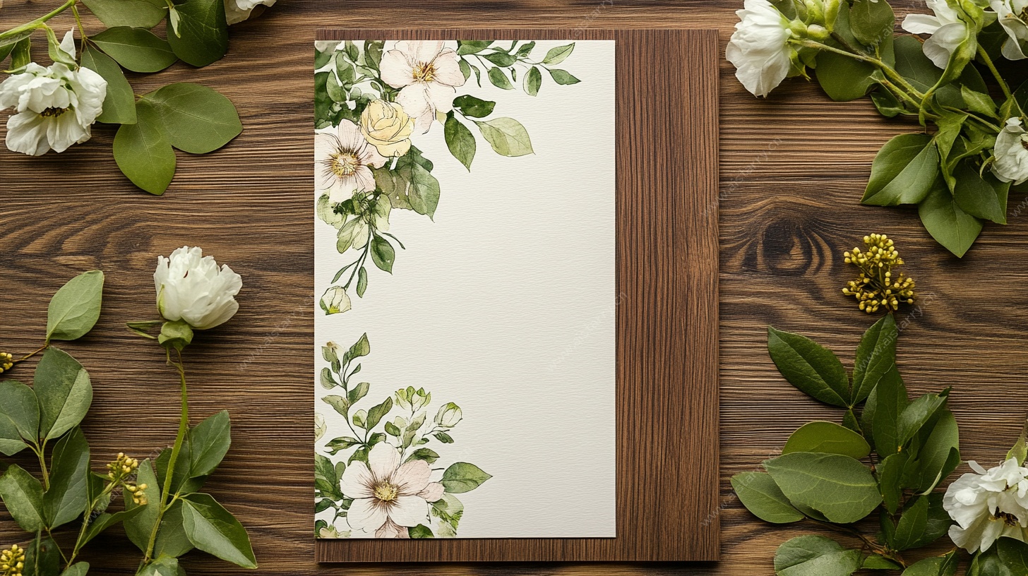 花卉装饰卡片设计图