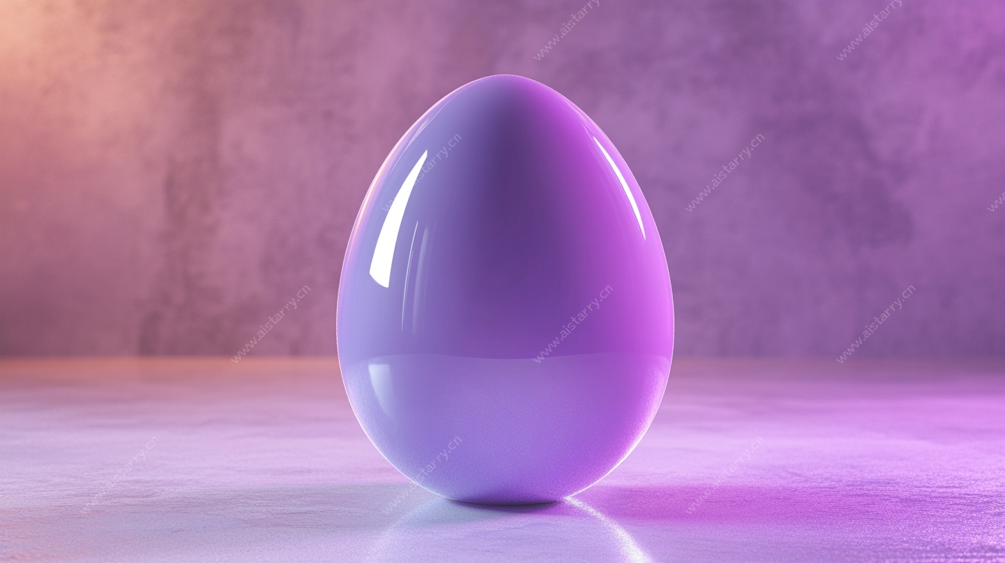 紫色光泽蛋体艺术展示