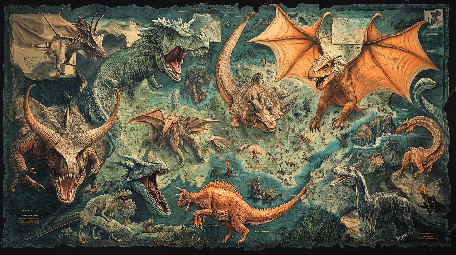 奇幻恐龙大混战场景图