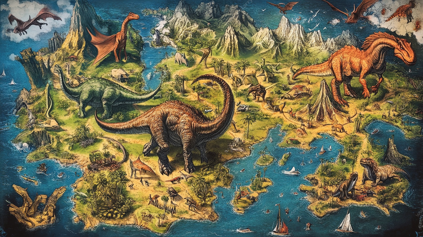 史前恐龙世界奇幻地图