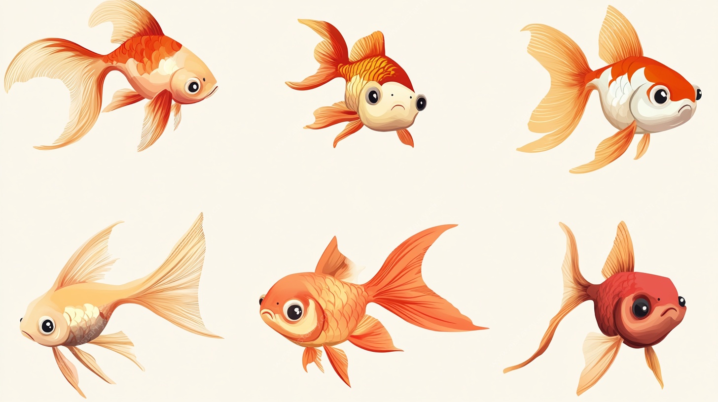 可爱金鱼插画集合