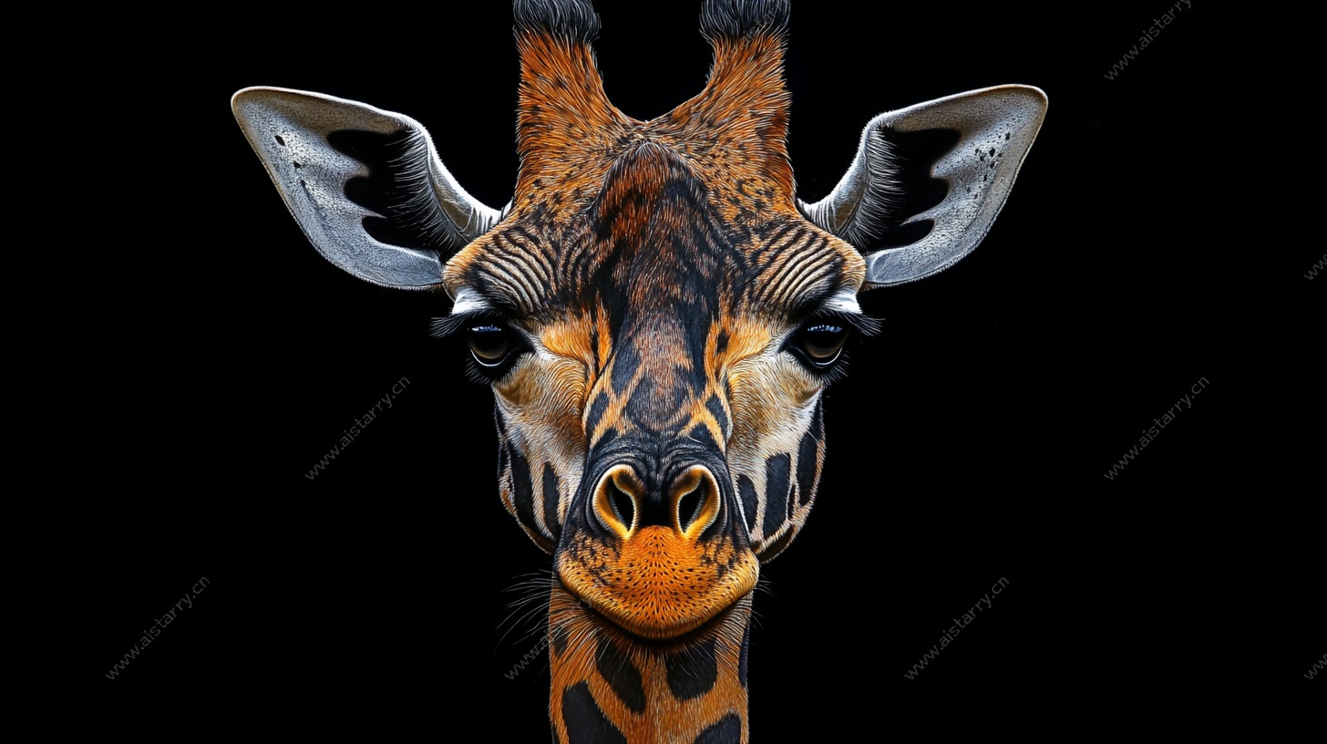 长颈鹿特写肖像