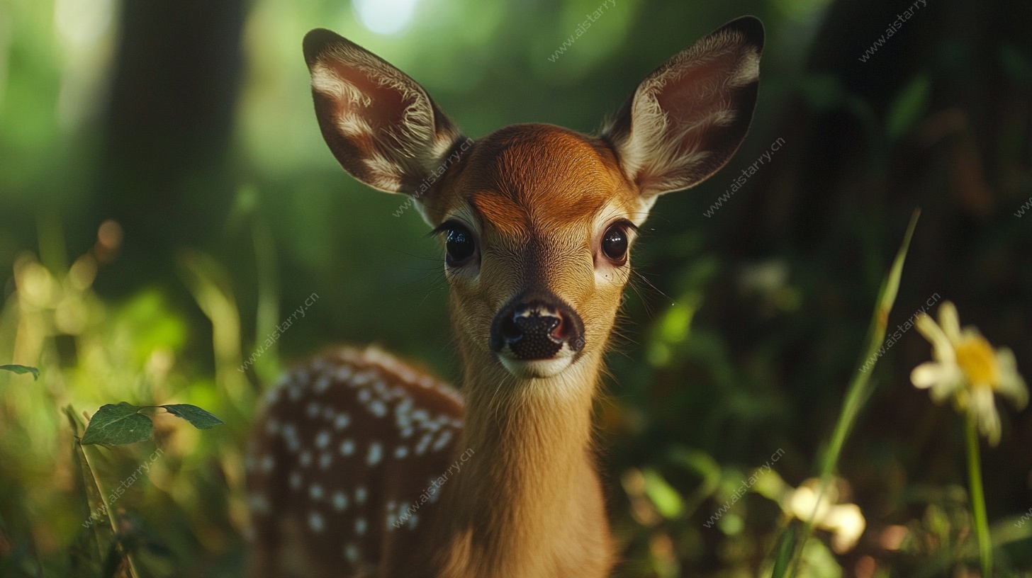 森林中的可爱小鹿