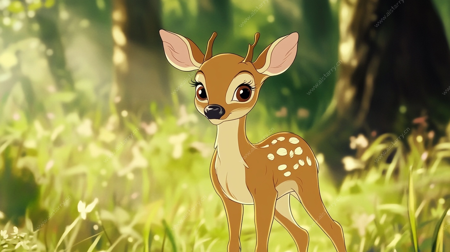 森林中的可爱小鹿