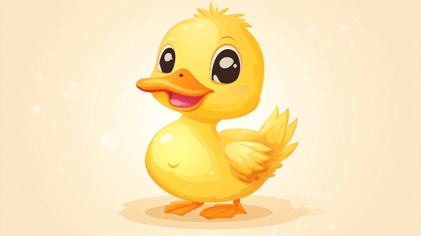 可爱小黄鸭插画