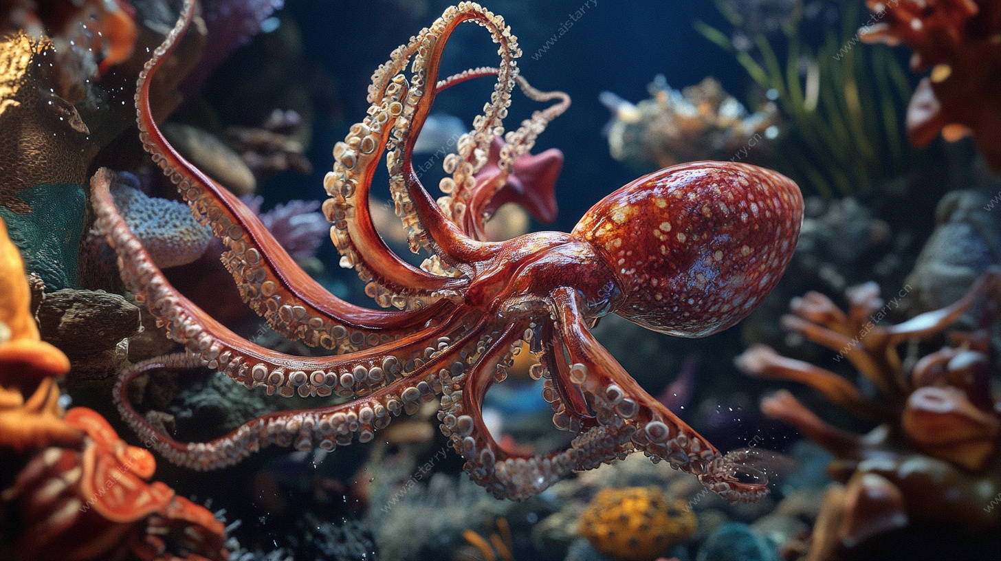 深海章鱼的奇幻海底世界