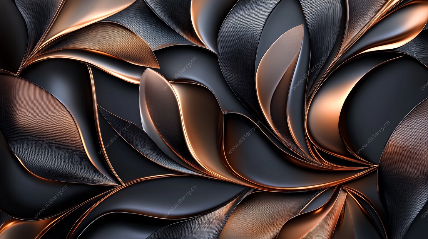 金属质感叶片抽象纹理图