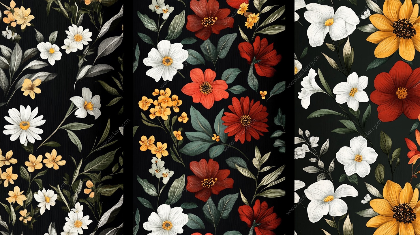 花卉图案拼接艺术画