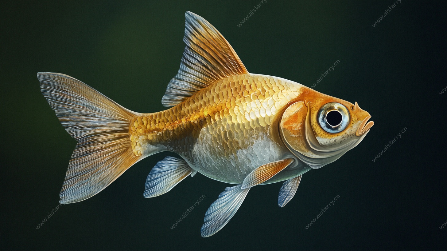 灵动金鱼艺术插画