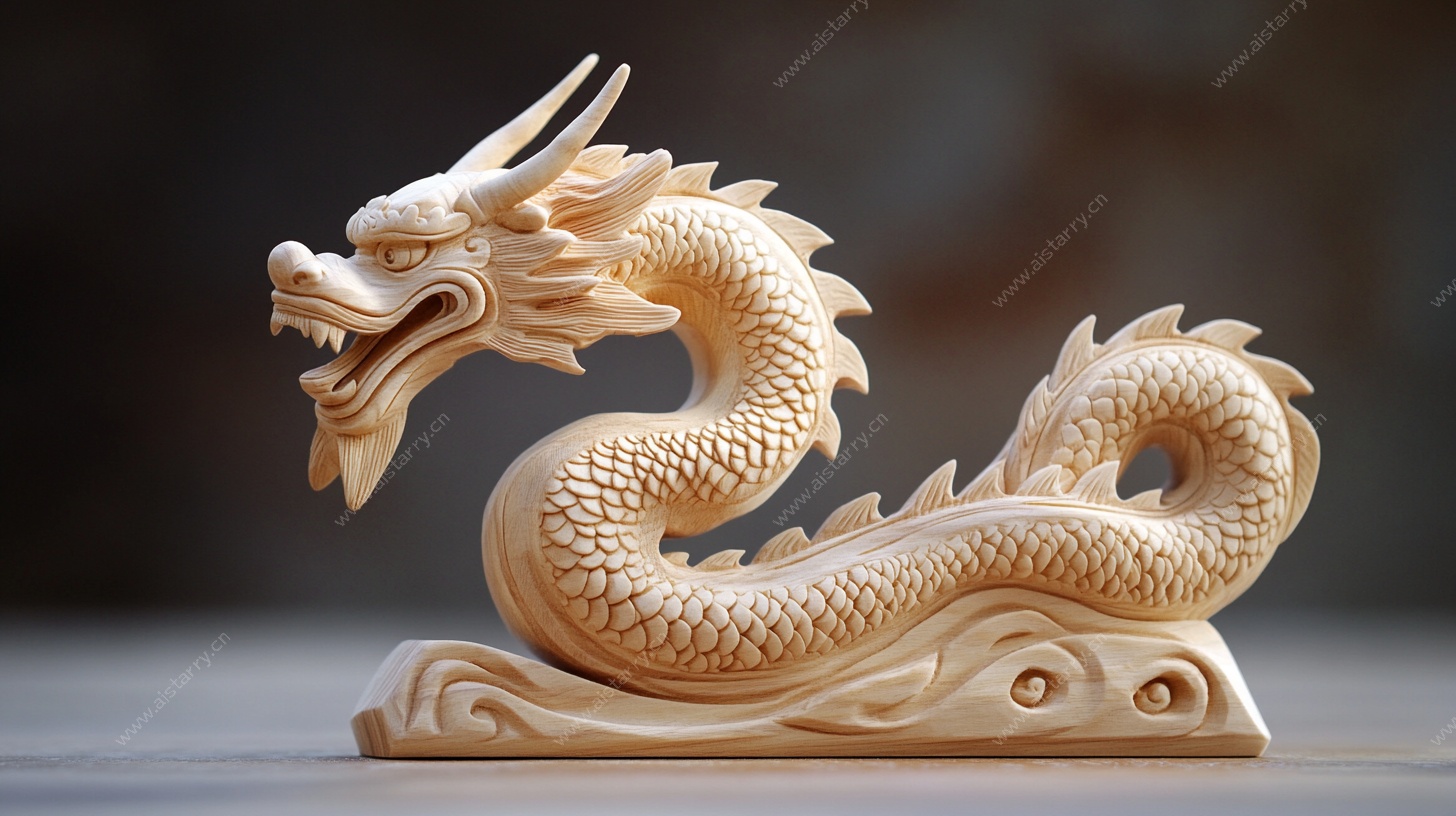 木雕祥龙摆件