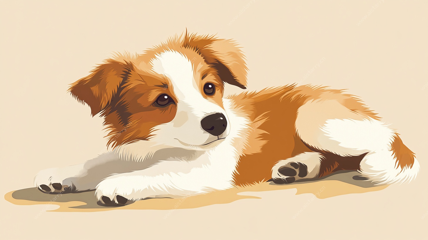 趴着的可爱小边牧