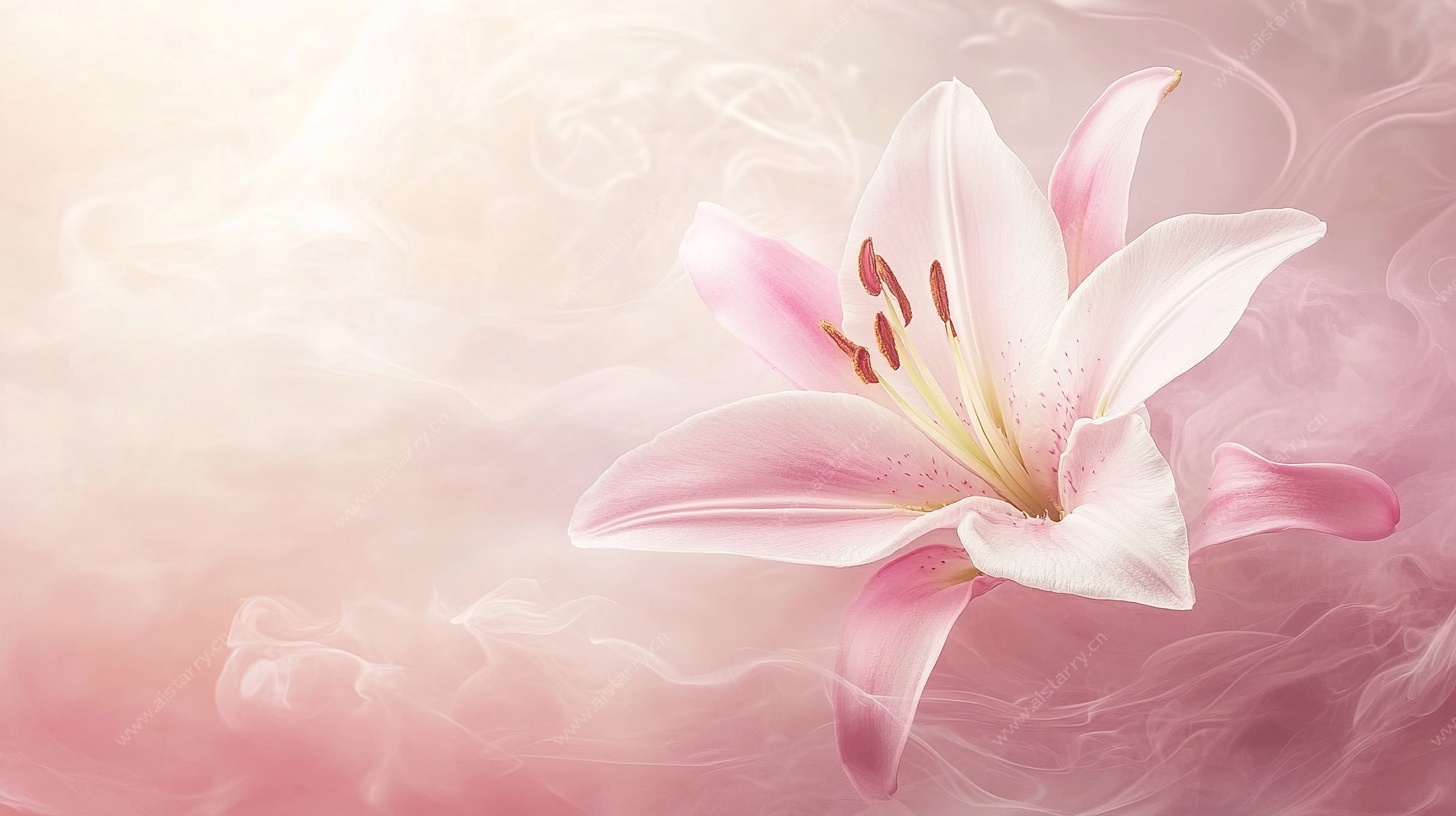 粉色梦幻百合花