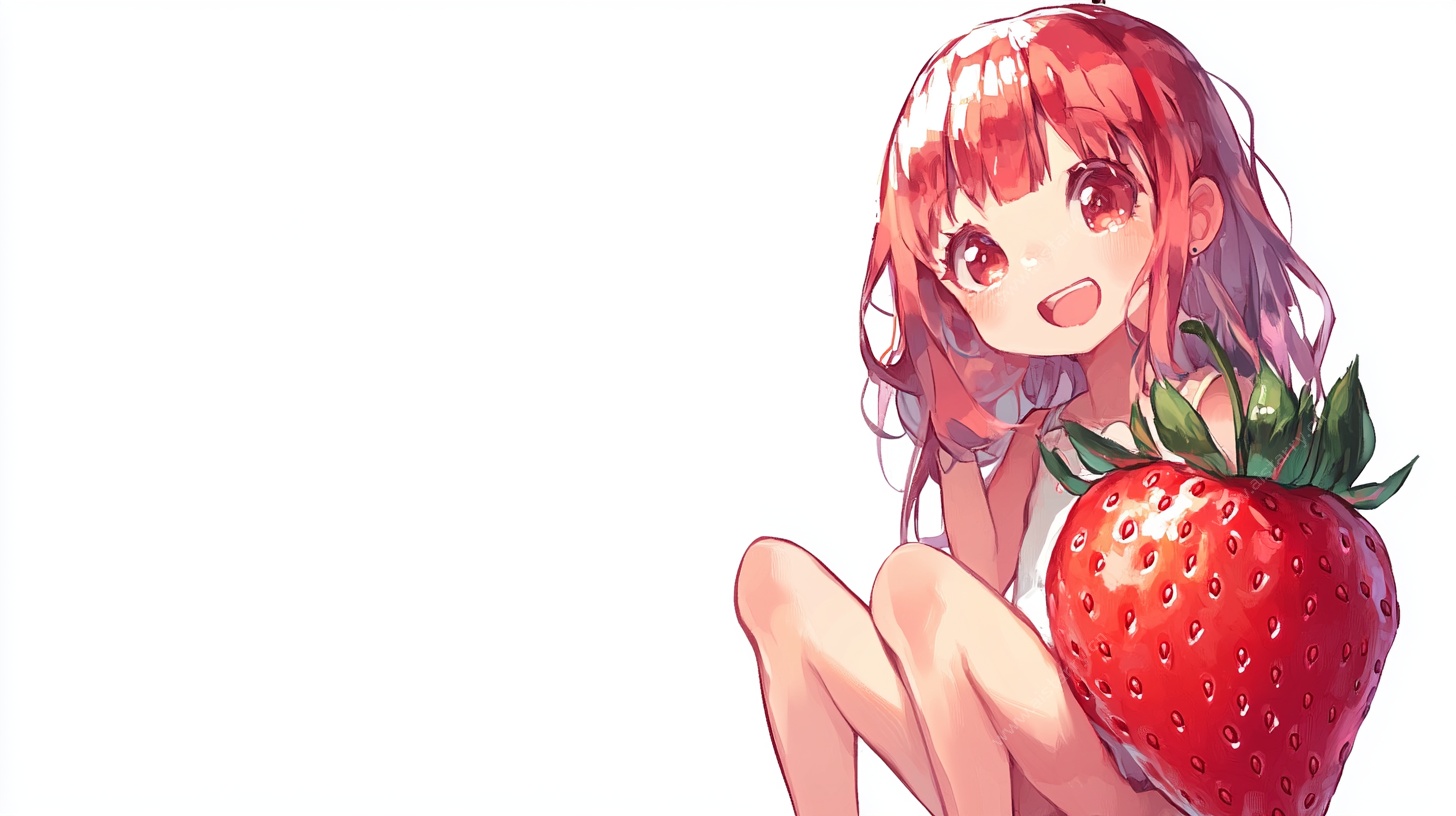 红发少女与超大草莓